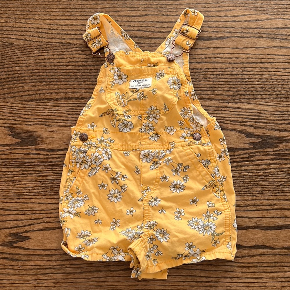 Oshkosh floral shortalls